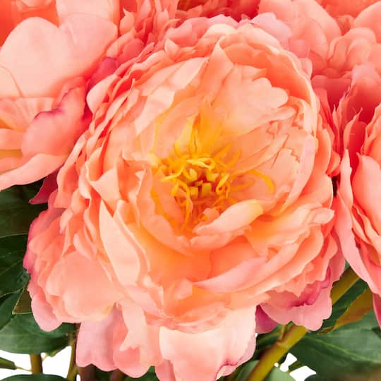 31" Orange Peony Artificial Flower Stem, 8ct.